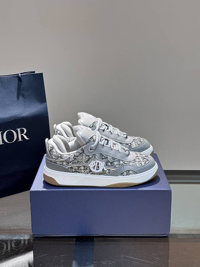 Dior迪奥 P: Size：39-44 38.45.46定做 2024 Dior 迪奥 B9S 超酷男士滑板鞋限定系列，采用高定工艺制作粗花呢手工制作，各种特